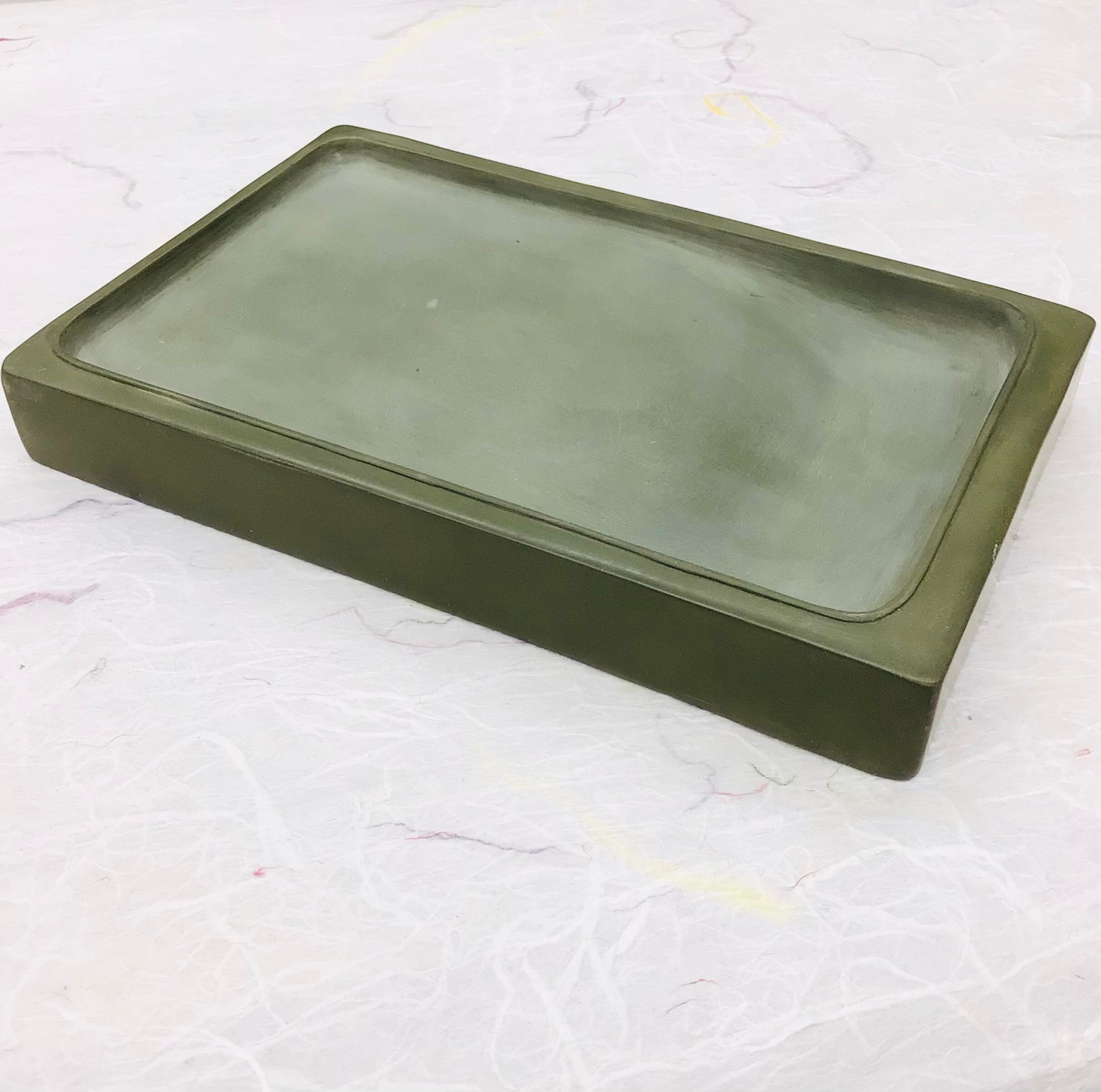 汾河澄泥硯(ふんがちょうでいけん) 緑豆沙 長方尚池硯 8インチ | 書道