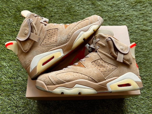 NIKE × TRAVIS SCOTT AIR JORDAN 6 RETRO SP BRITISH KHAKI DH0690-200 27.5cm 84464