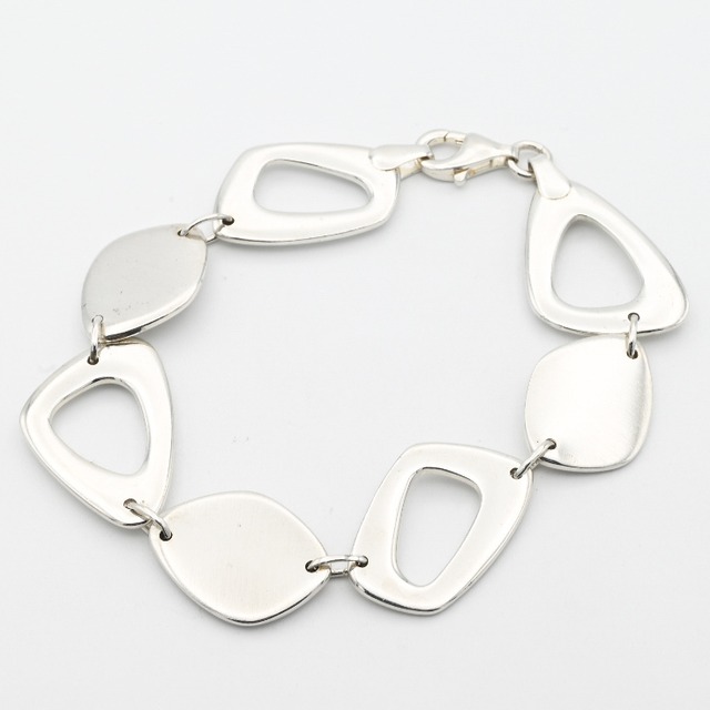 Modern Abstract Design Panel Link Bracelet / Denmark