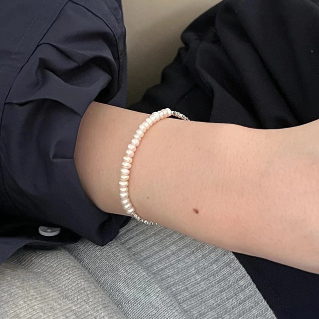 HANA大人っぽいシルバーパープルブレスレット