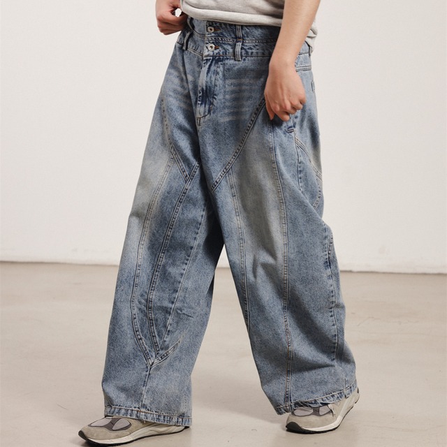 アークフロー・ワイドデニムパンツ N3602