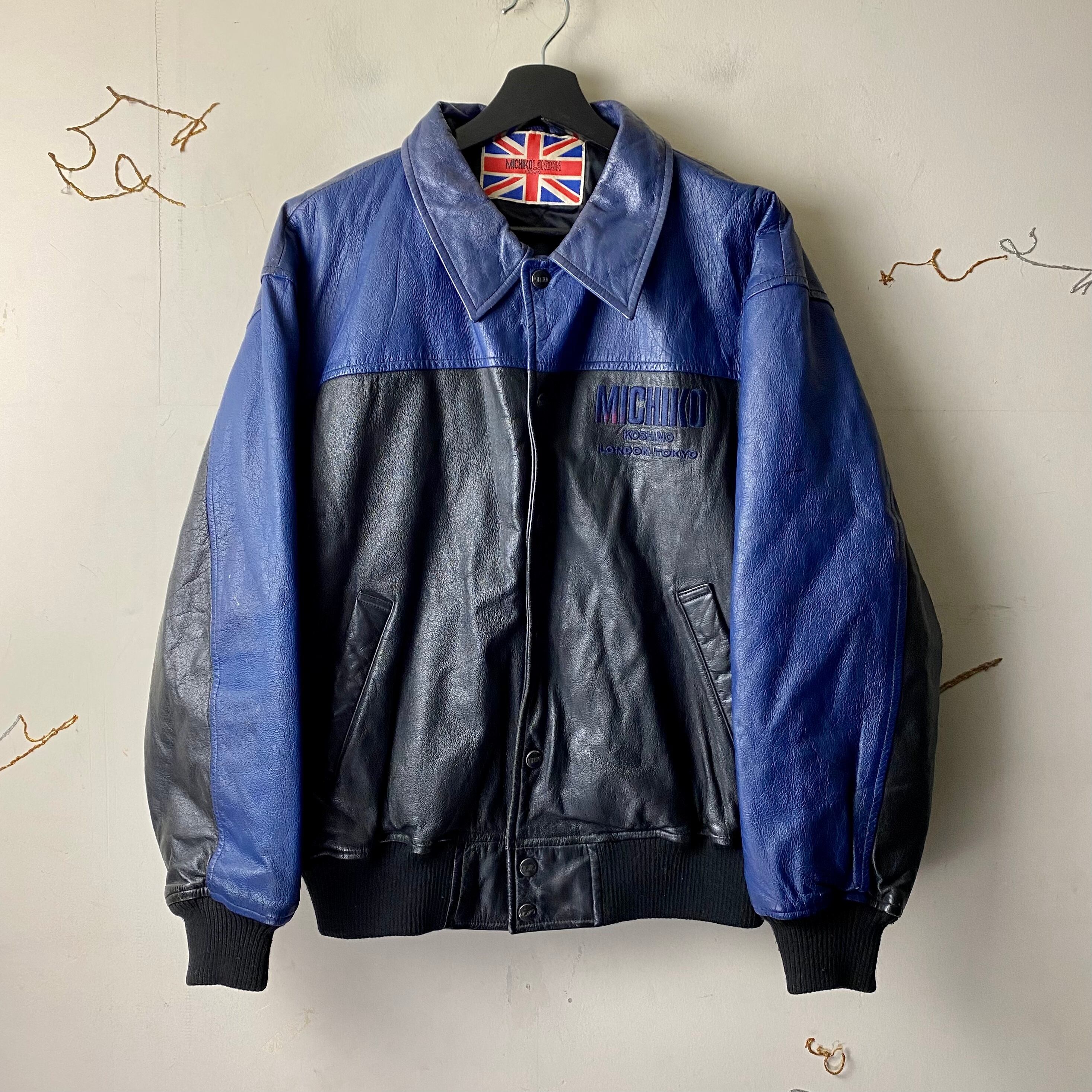 vintage MICHIKO LONDON bicolor leather blouson | NOIR ONLINE