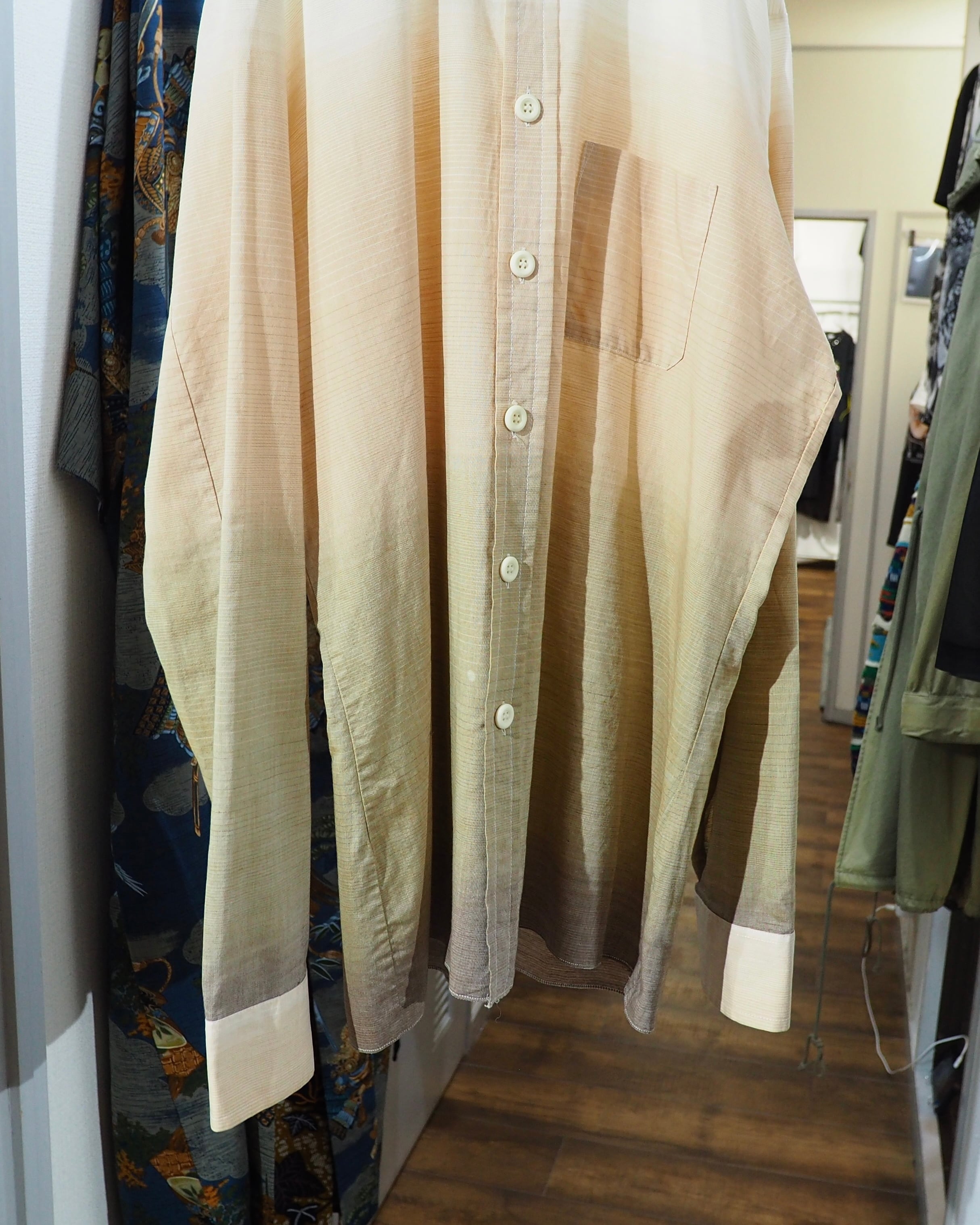 1980s " Ledub " Beautiful Gradation Color vintage loose Dress shirt
