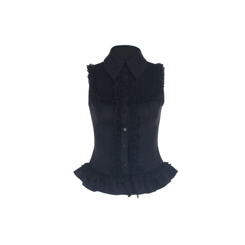Frill sleeveless blouse r0204