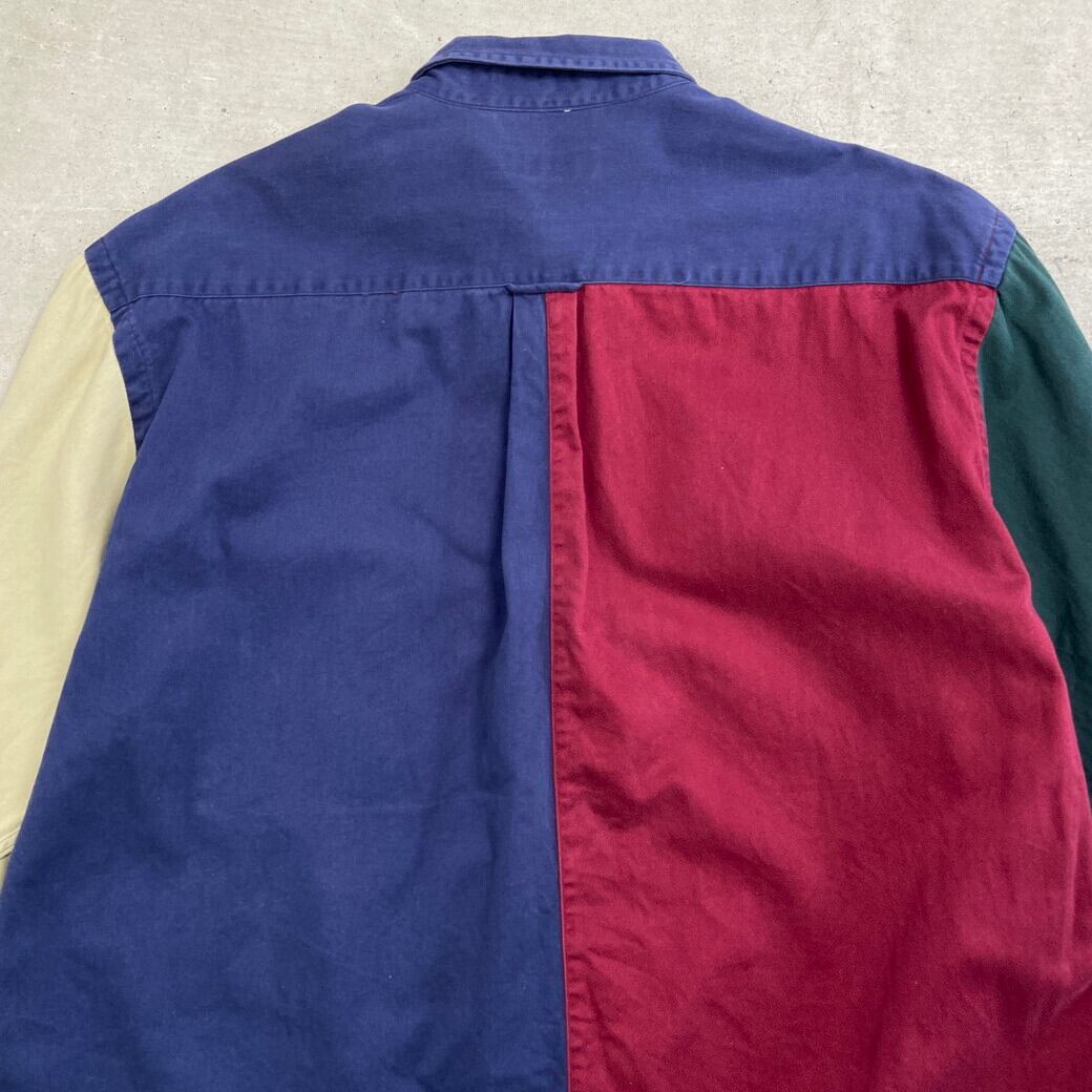 90年代 NAUTICA ノーティカ 長袖 ボタンダウンシャツ クレイジー