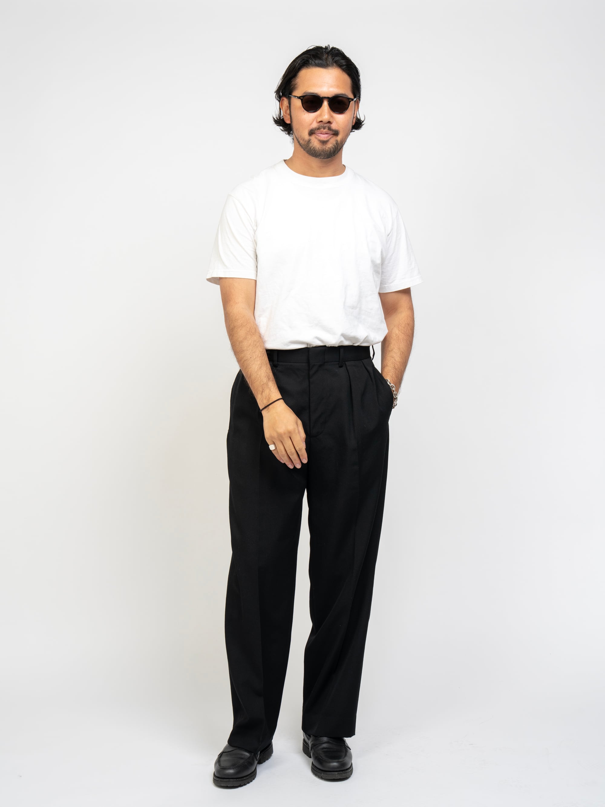 KAJA TWO TUCKS WIDE TROUSERS | KAJA