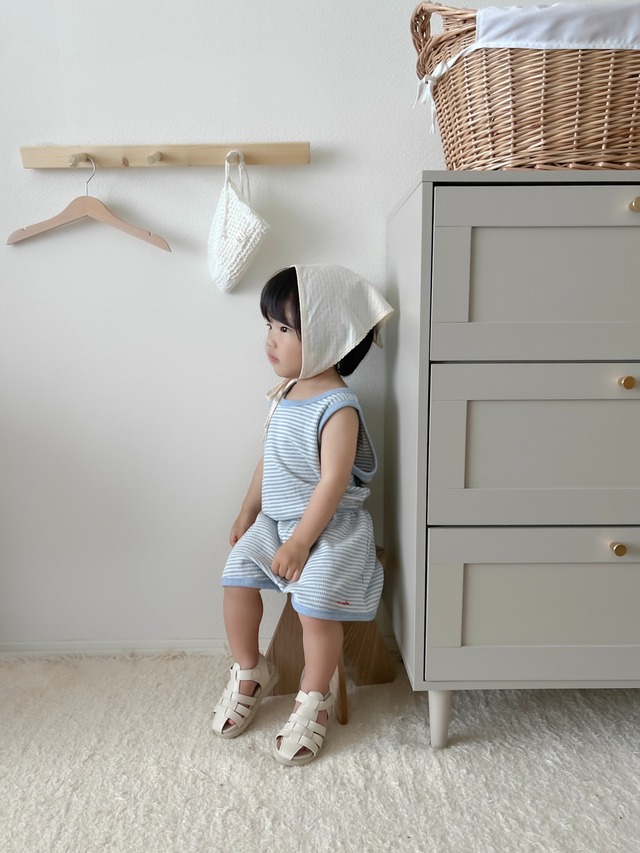 OUTLET꒰ 即納 ꒱ Waffle sleeveless overall / minirobe