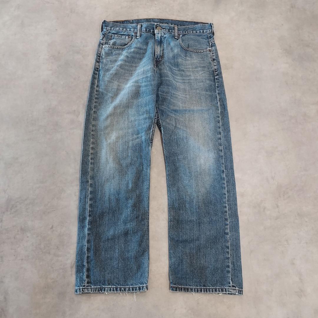 リーバイス569 Levis W31 ワイド バギー 青 古着 ヒゲ 22158