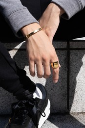 【square signet ring】 / GOLD