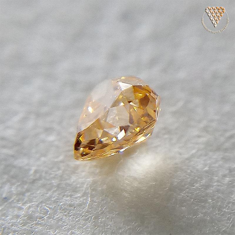 0.129 ct Fancy Intense Yellow Orange SI1 CGL 天然 イエロー ...