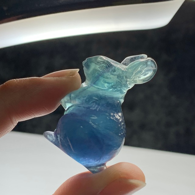 送料込み☆20.フローライトうさぎ・インテリア