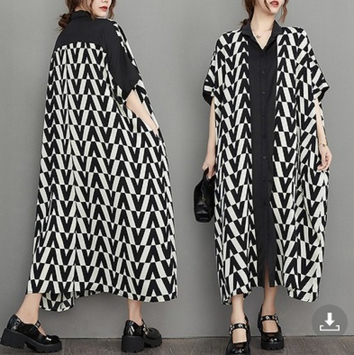 【春夏新作】ファッションワンピース♪ブラック/グリーン2色展開◆#sebmvo-27287