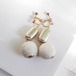 EARRINGS || 【通常商品】 DIFFERENT MATERIAL EARRINGS || 1 EARRINGS || WHITE || EBH130