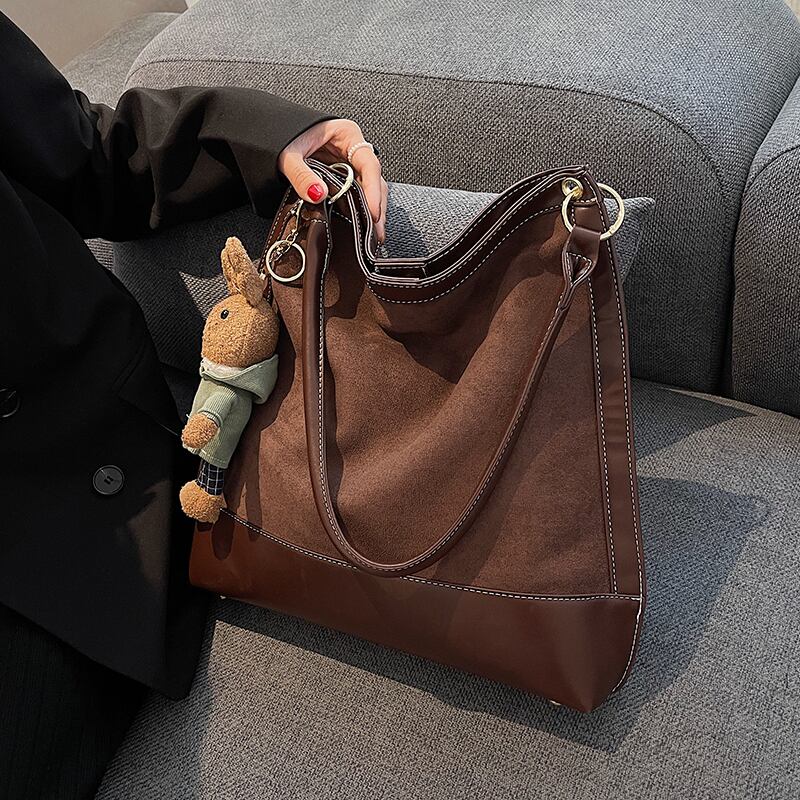 オータムウィンタースタンダードショルダーバッグ レトロ 秋物 冬物 トートバッグ 手作りハンドバック81464542815