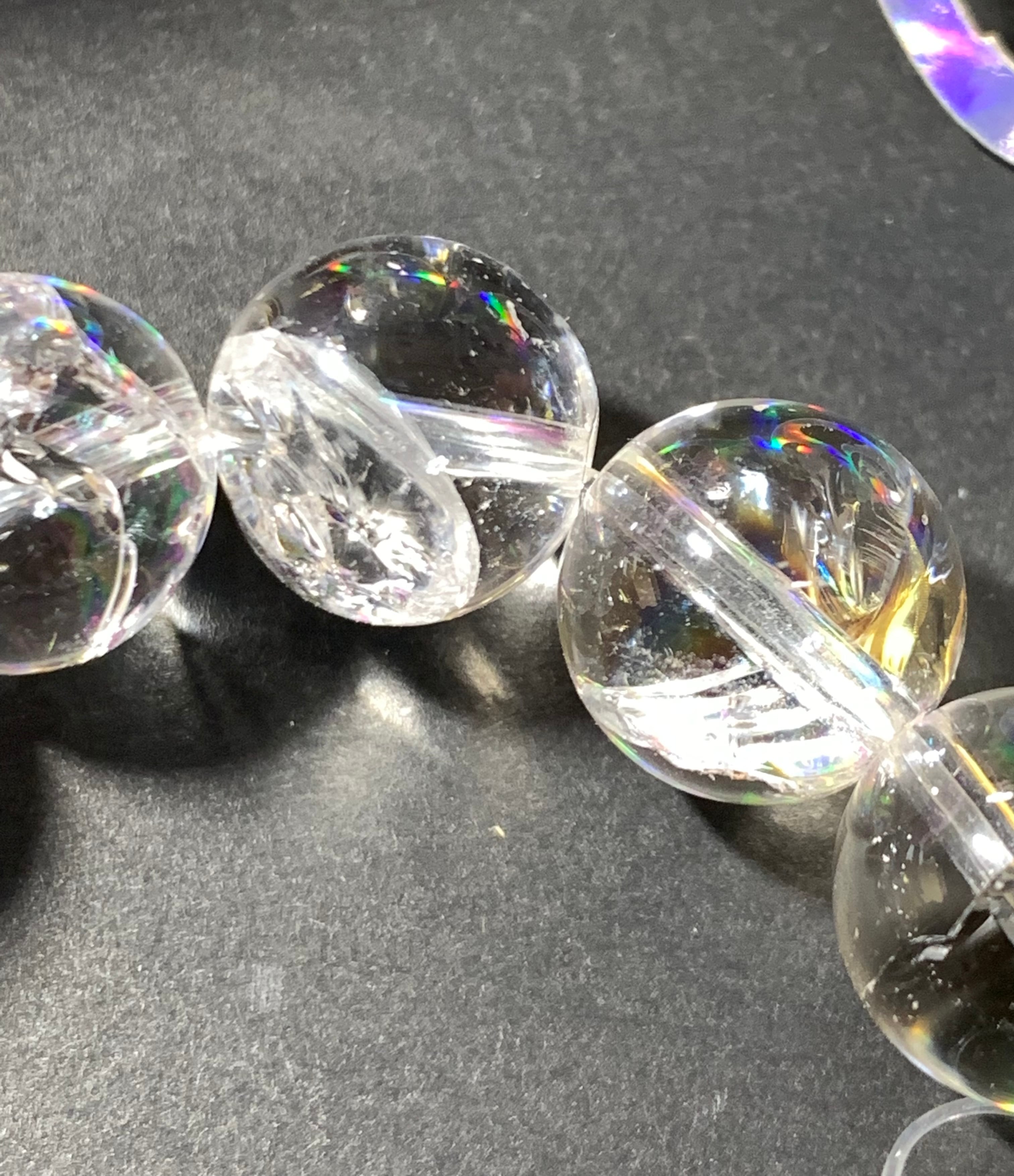 パワーストーン】虹色に輝くアイリスクォーツ ブレスレット