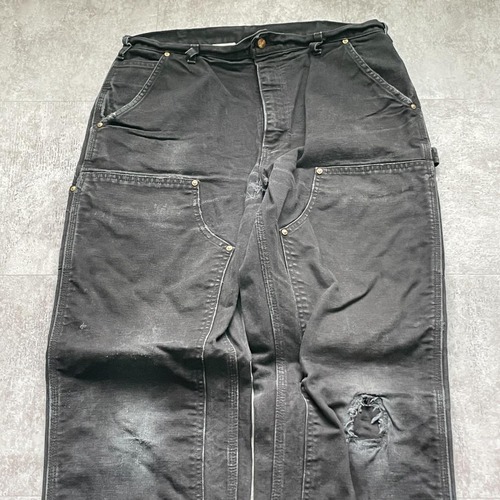 USA製 ブラック ダブルニー Carhartt B01-BLK 34×34 詳細写真3