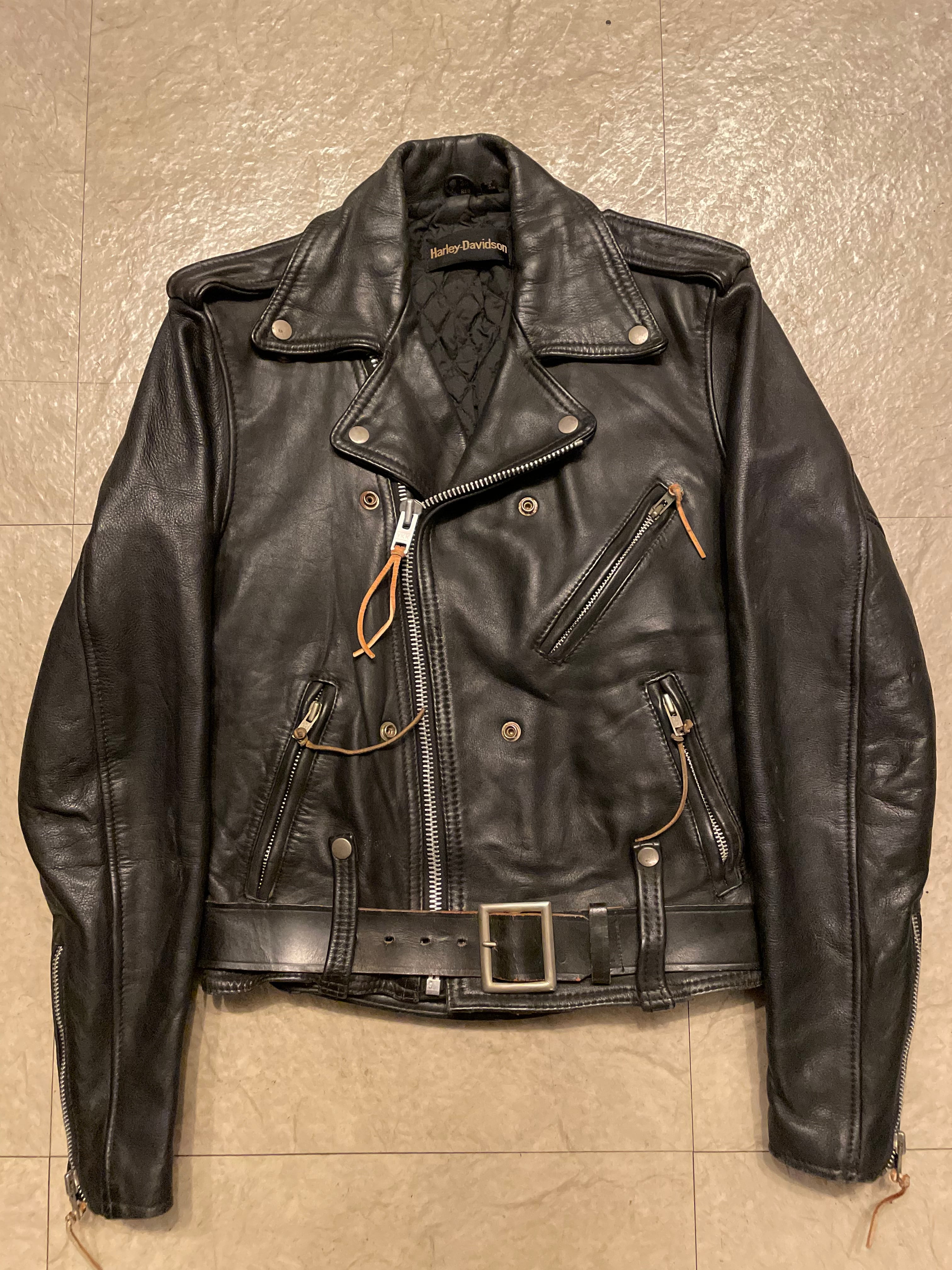 80年代 vintage Harley Davidson ハーレーダビットソン レザー