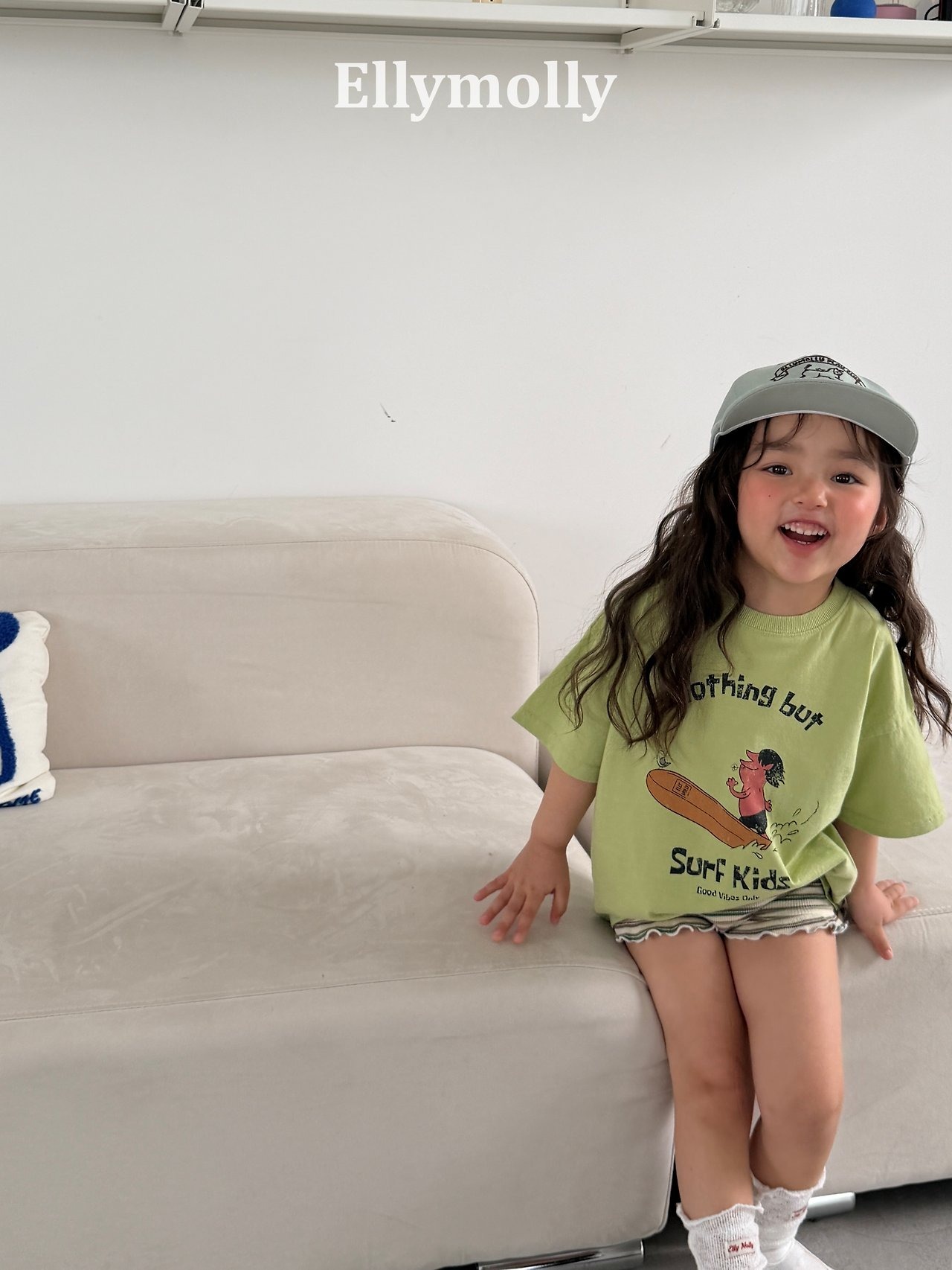 [ELLYMOLLY] Kids Surfer Tee (13/15/17/19) / [엘리몰리] 키즈서퍼티 (13/15/17/19)