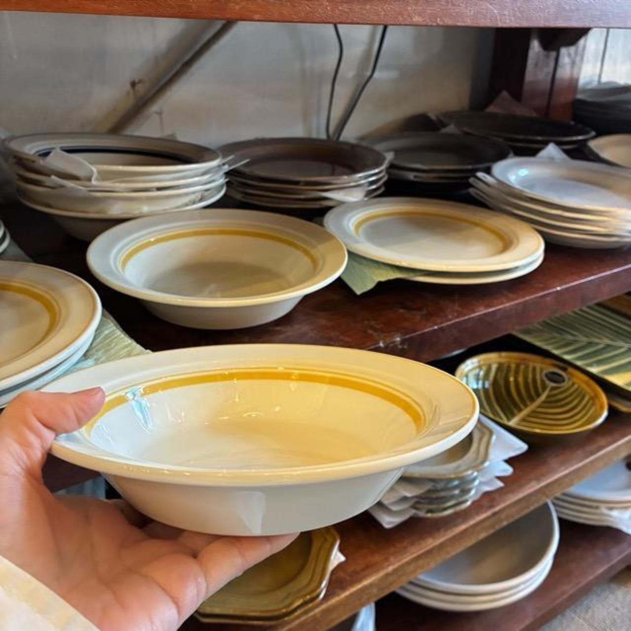 Countryside Soup bowl 19cm 3color　カントリーサイドスープボウル　全3色　イエロー　ネイビー　グリーン　中鉢　電子レンジ　食洗機　オーブン　