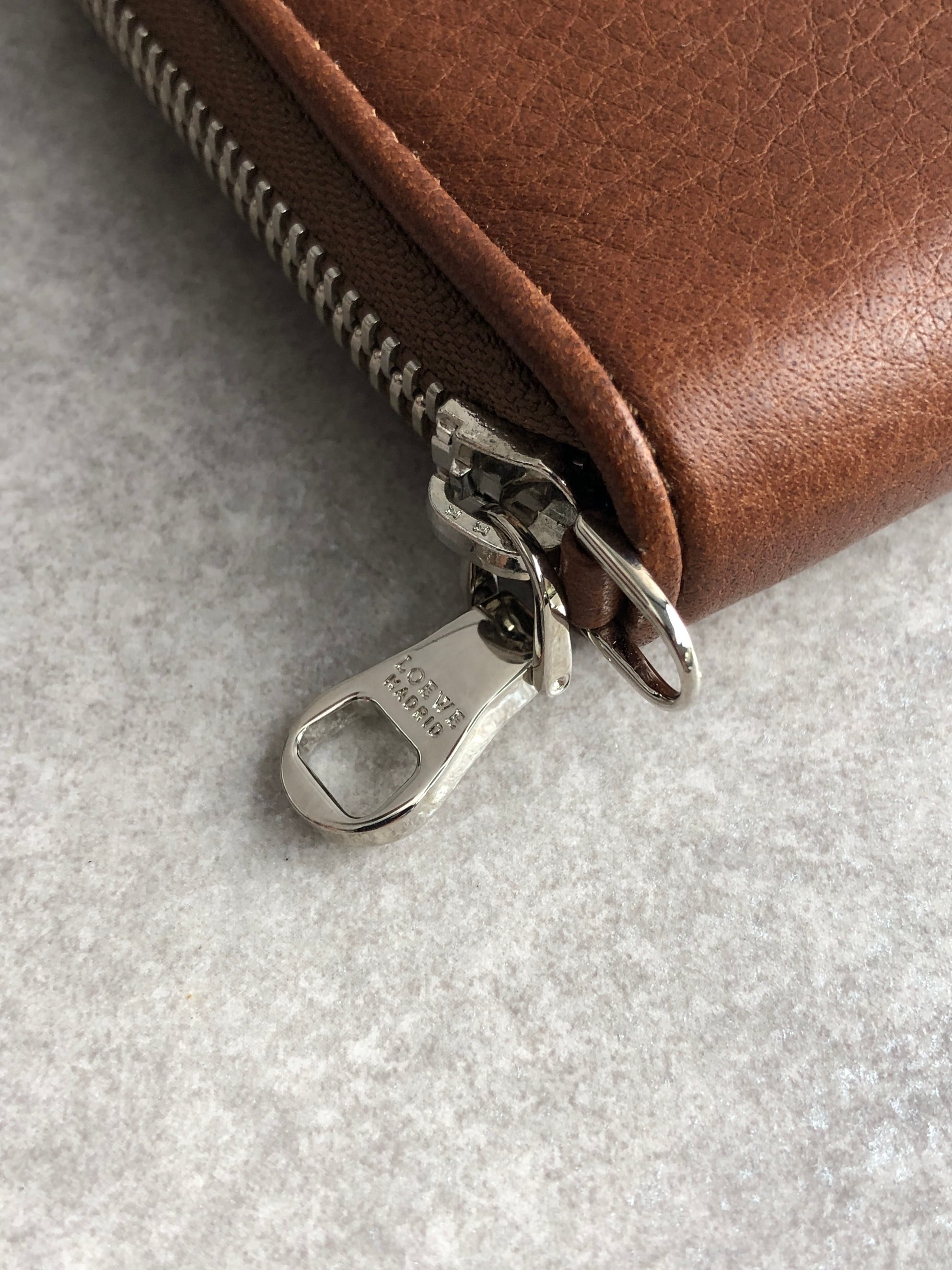 LOEWE ロエベ 財布 ブラウン ロゴ レザー 2つ折り vintage