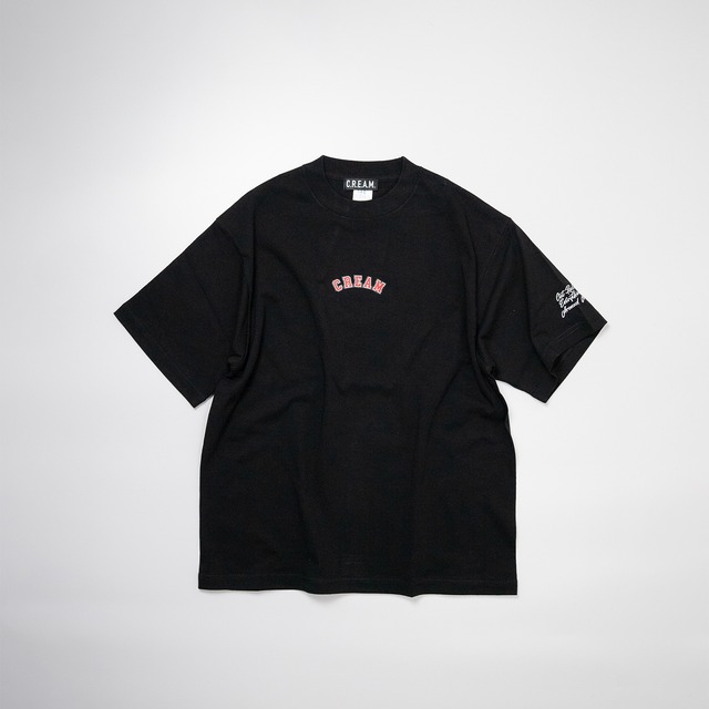 Collage logo T shirts -Black Body- red×white