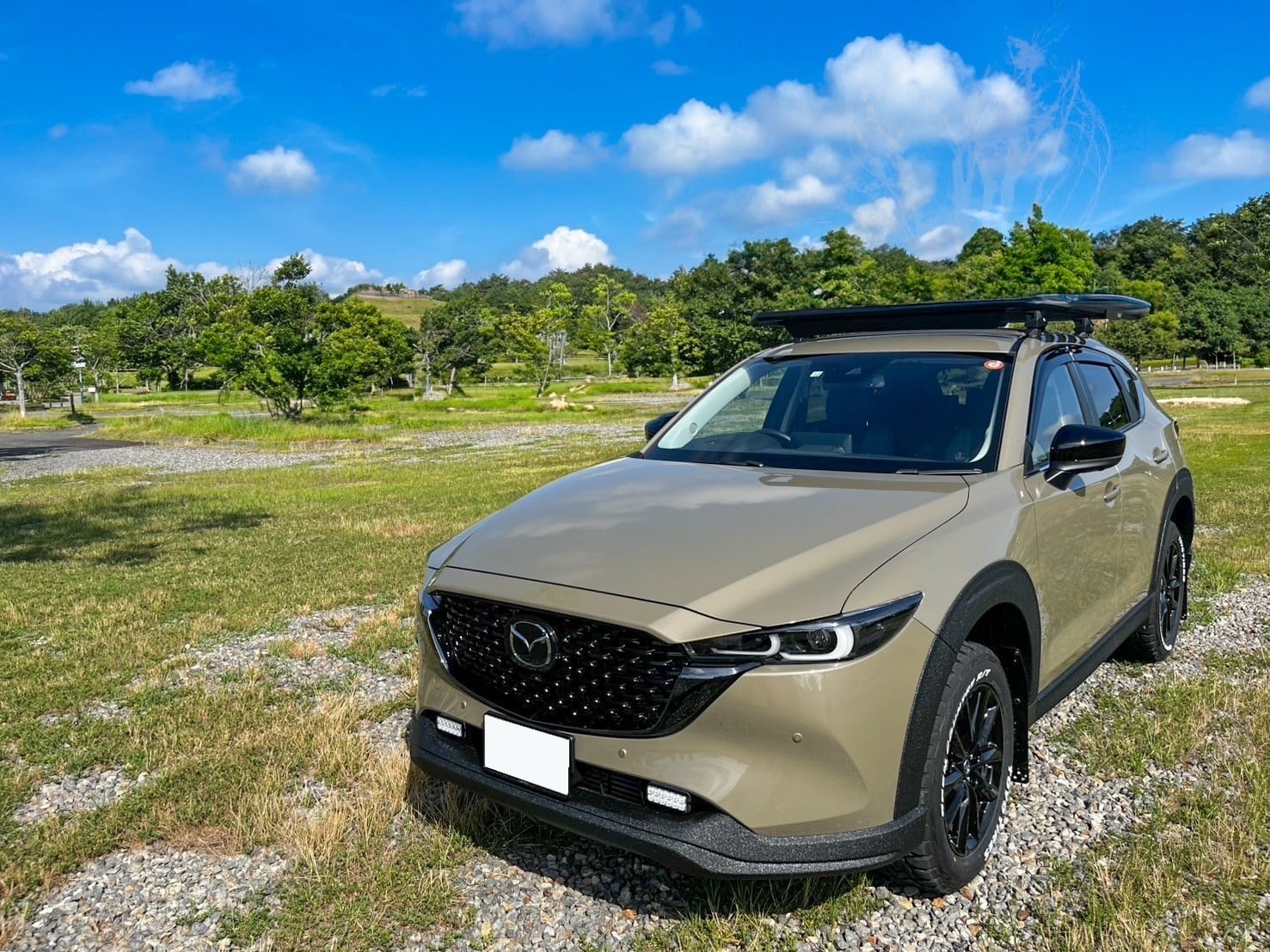 CX-5 KF系 LINE-X塗装済・純正OPフロントリップスポイラー | HIROMAZ