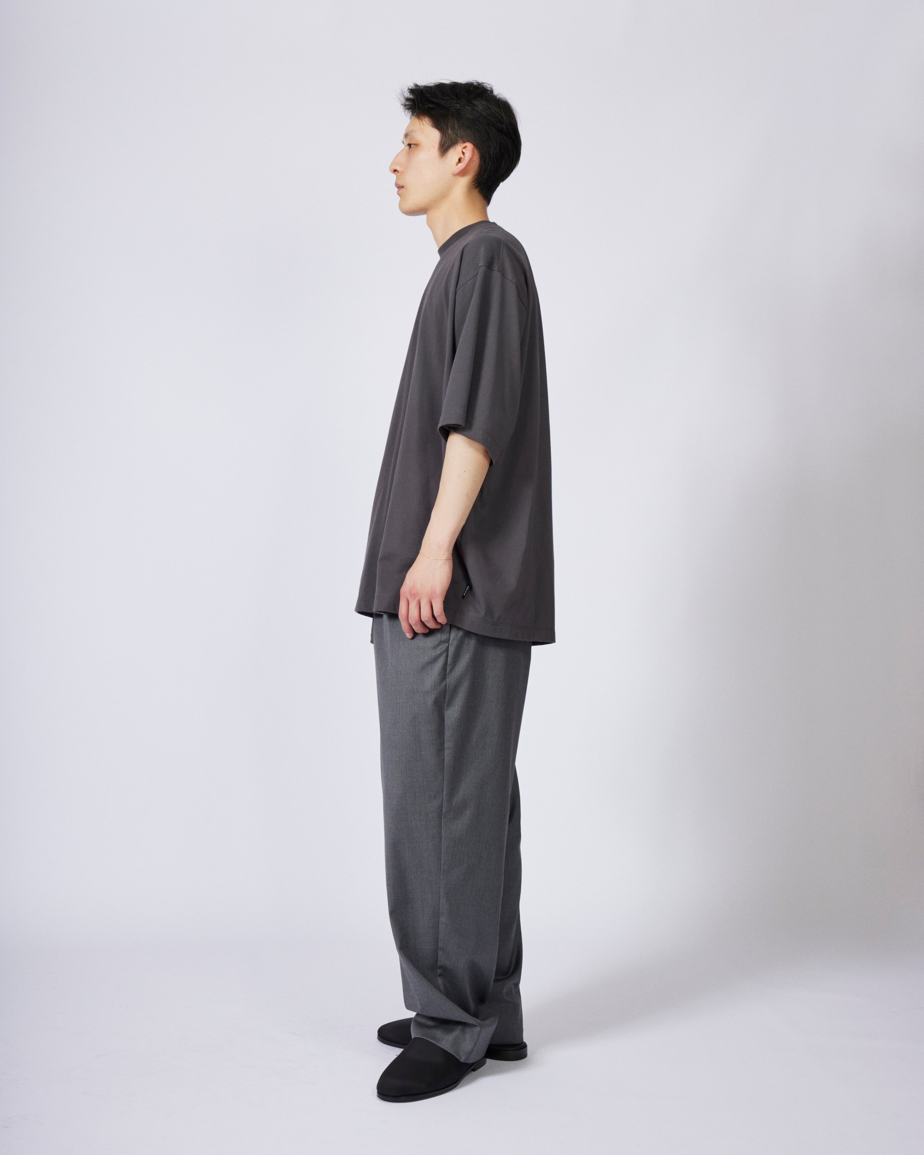 everyone easy slacks fabric by Loro Piana (GRAY) | everyone
