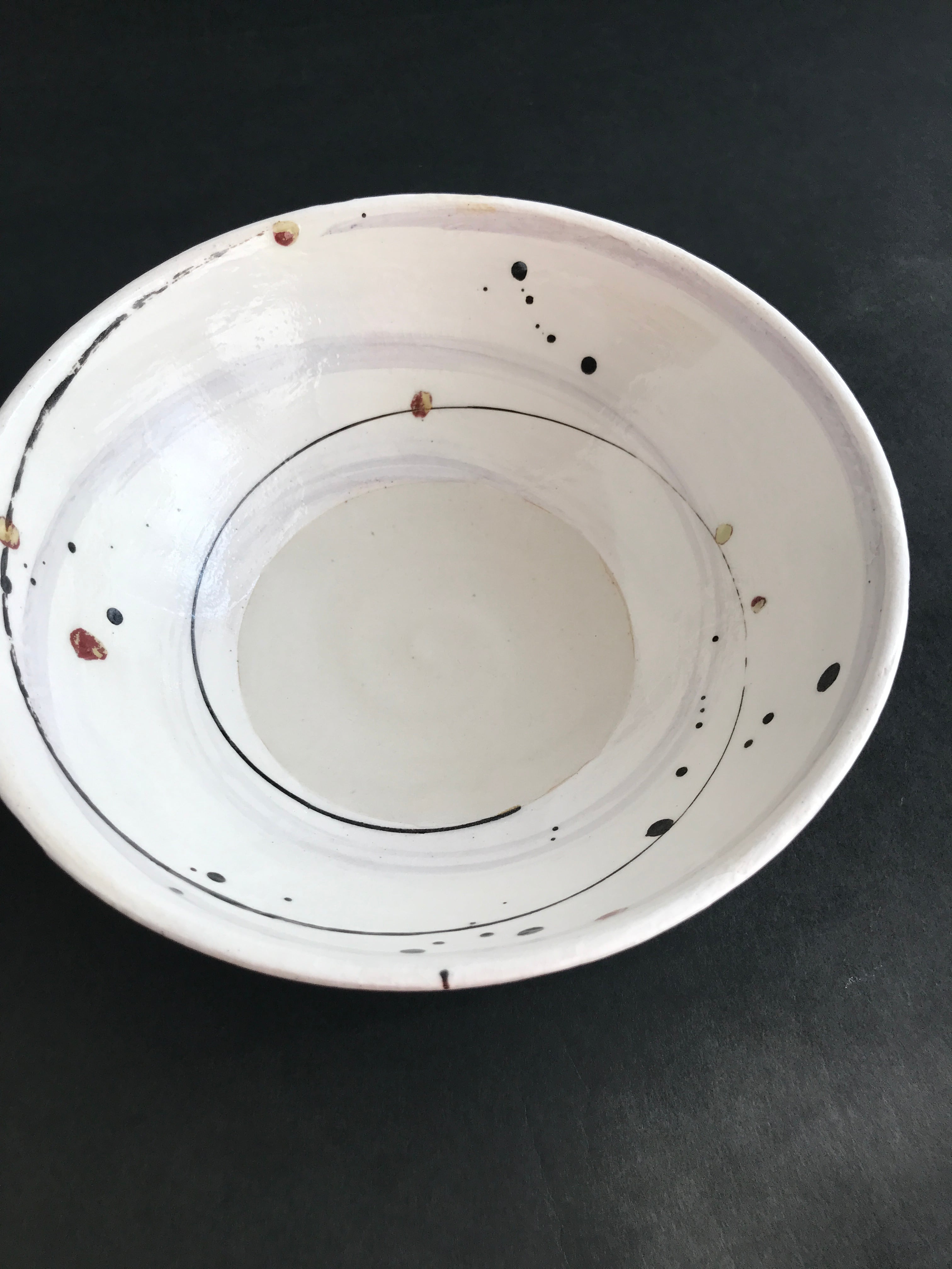 パールホワイトスパイラル紬bowl