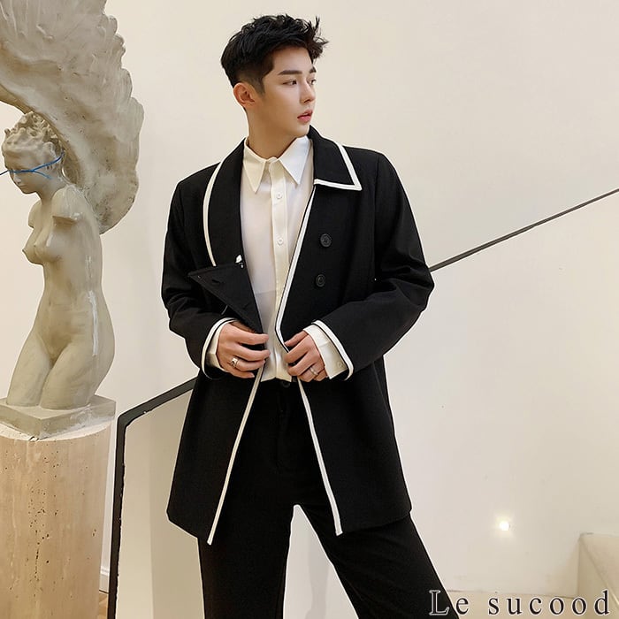 ※専用です※ ジェニーギャルソン アシンメトリー羽織コート (黒白) 専用です※ ジェニーギャルソン アシンメトリー羽織コート (黒白