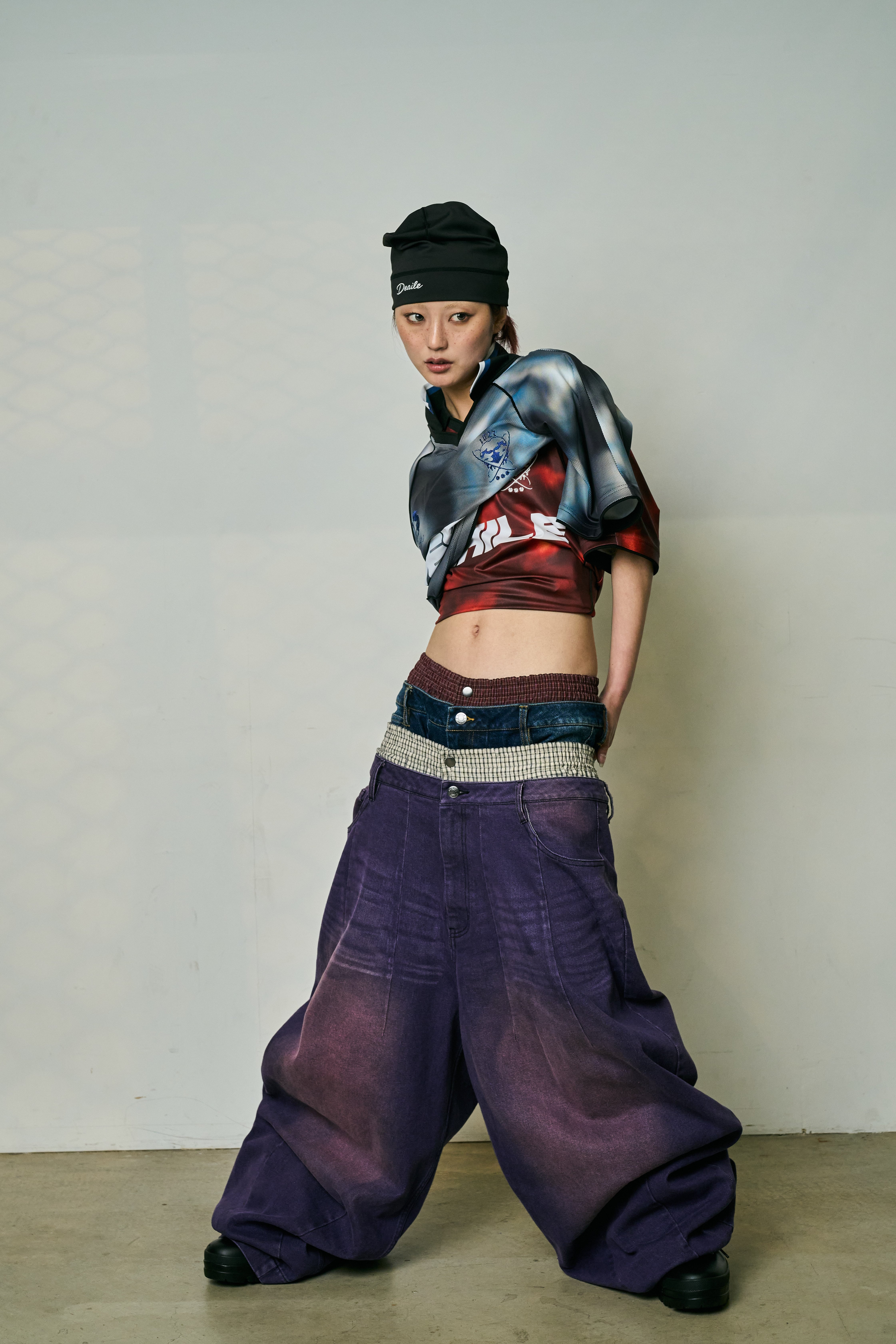 Boxer Layered Wide Denim | Deaile