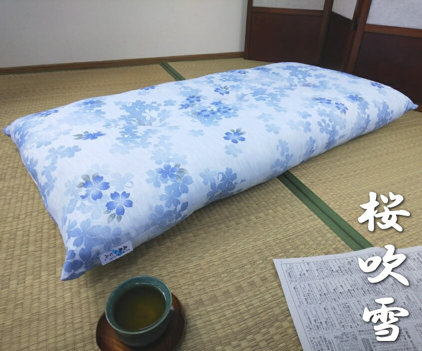 長座布団 高島ちぢみ 発送当日わた入れ 日本製 涼しい 夏 おしゃれ