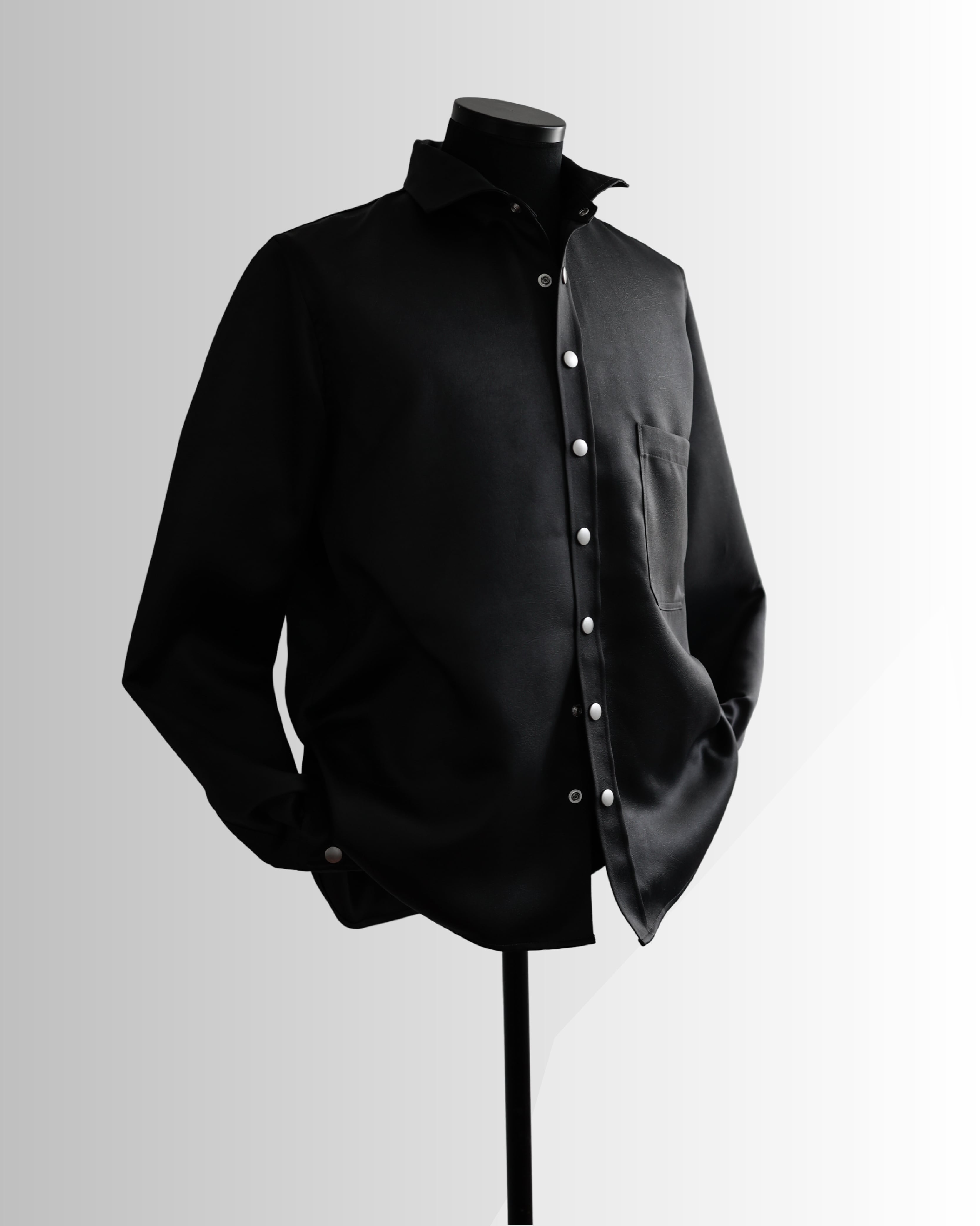 KV-589】Eco Leather Over Shirt Jacket【即日発送】【オーバー