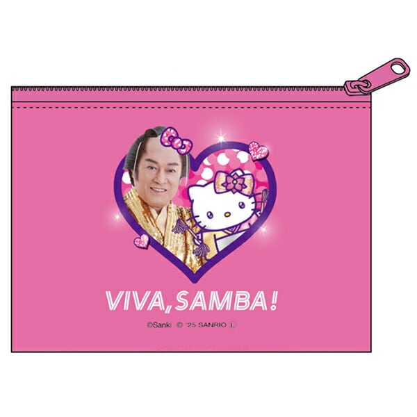 サンリオ マツケンサンバ×ハローキティ クリアフラットポーチ S