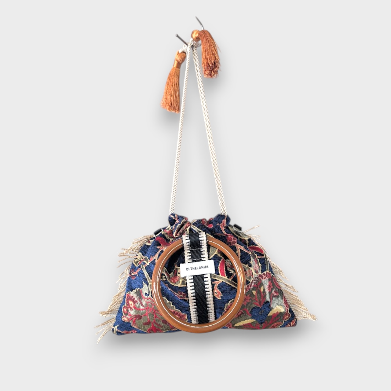 Botanical Navy Ring Bag - BlackLine×Copper