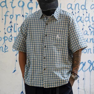 Gingham logo patch shirt 1461