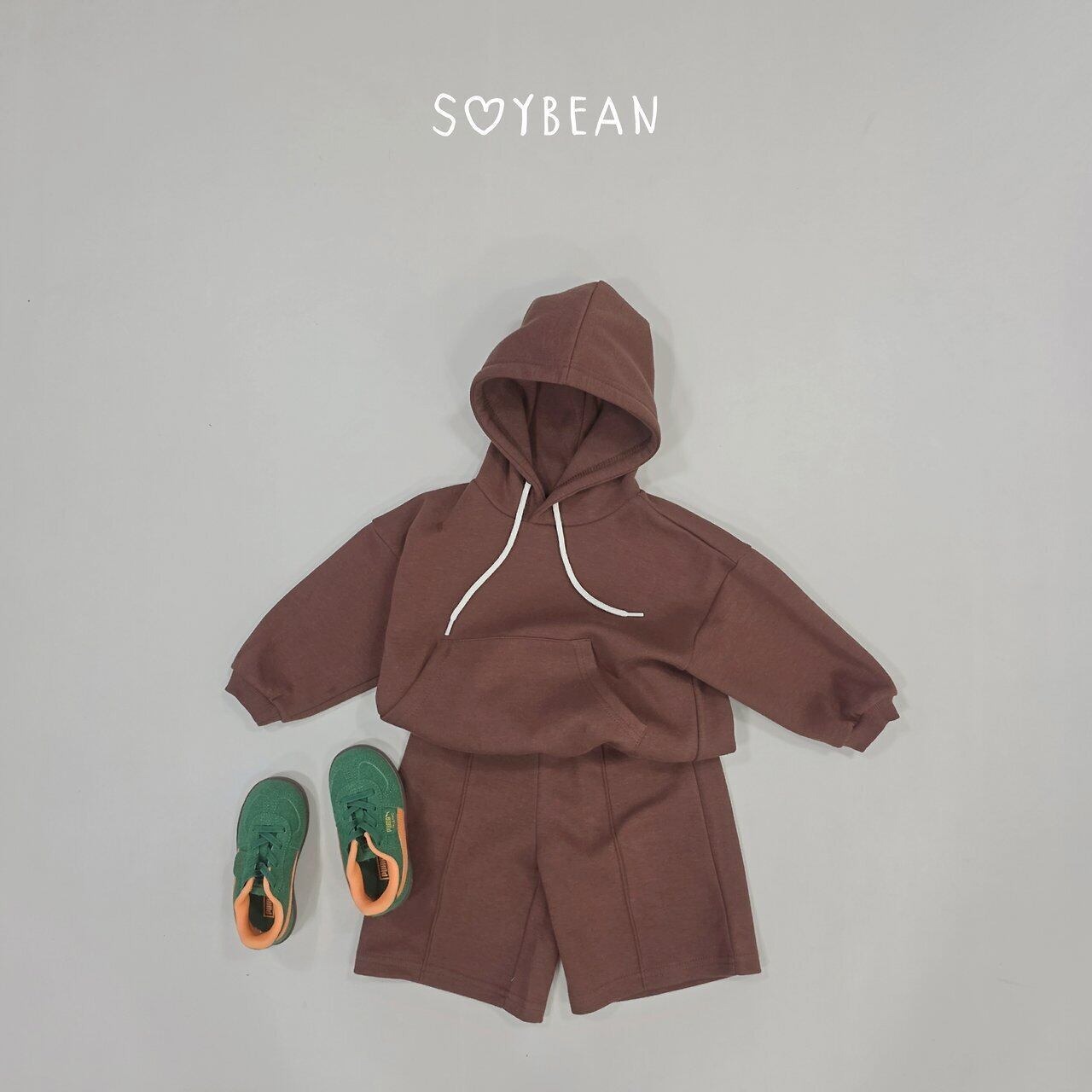 韓国子供服 / 26Autumn / soybean / フーデッド バミューダ上下セット / キッズ服 / ジュニア服 / 秋服 *XS~JL*