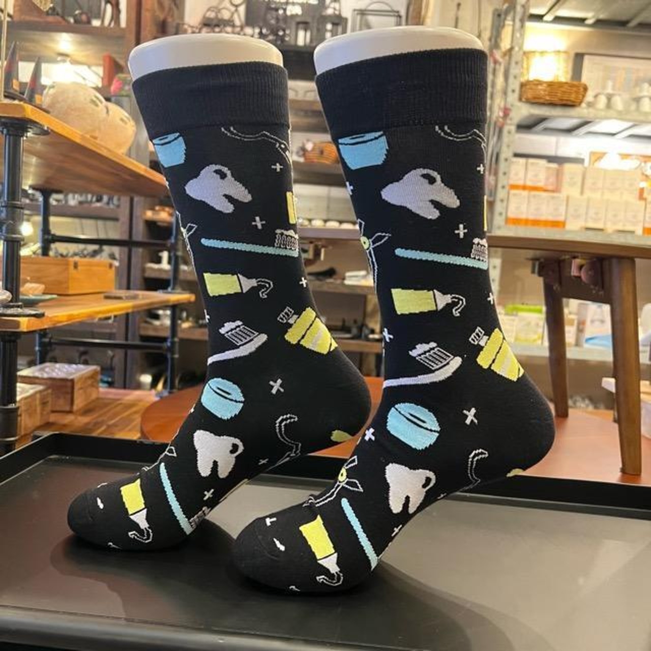TOPANGA SOCKS Men's　Dentist　靴下　メンズソックス　歯医者　歯　足元ファッション　プチギフト