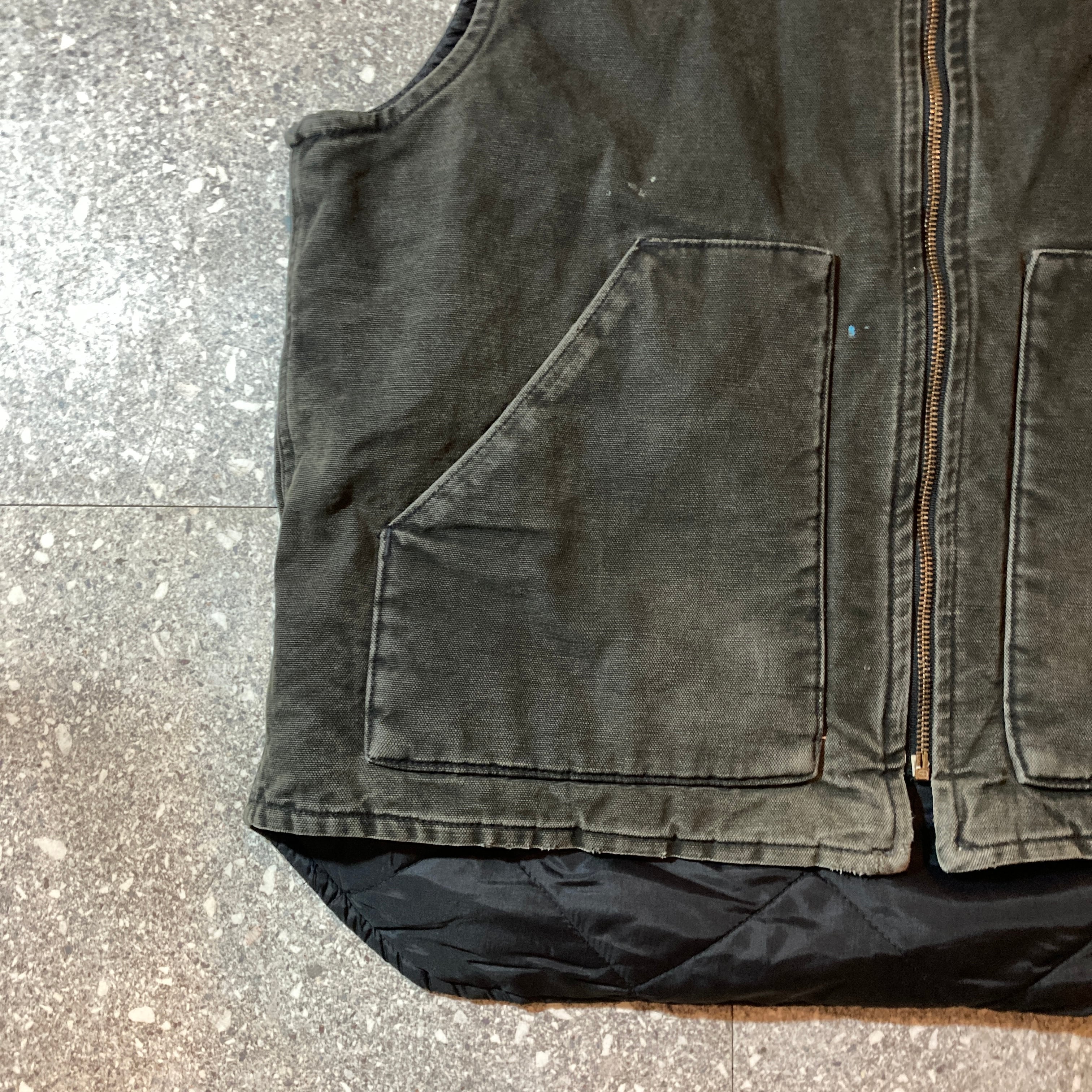 F197】carhartt duck vest Black / カーハート ダックベスト ブラック