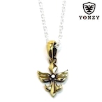 YONZY Phoenix Neckless Brass small ブラックスピネル