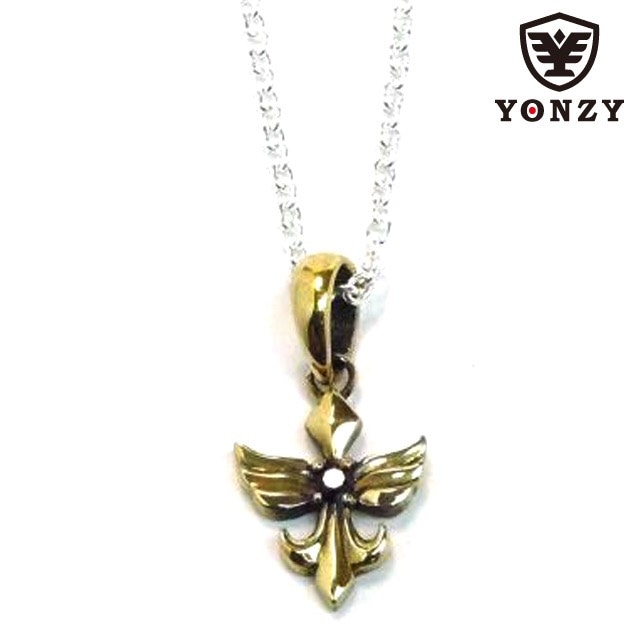 YONZY Phoenix Necklace SV×Brass ホワイトトパーズ