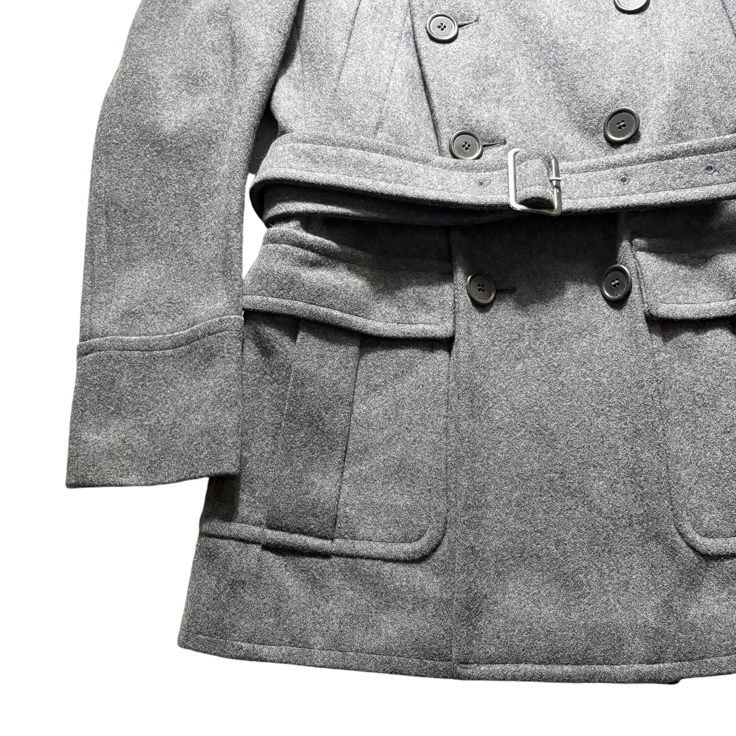 2007AW ALEXANDER McQUEEN melton wool napoleon coat | NOIR ONLINE