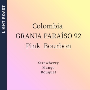 Colombia Granja Paraíso 92 - Pink Bourbon / Thermal Shock Washed（浅煎り）75g
