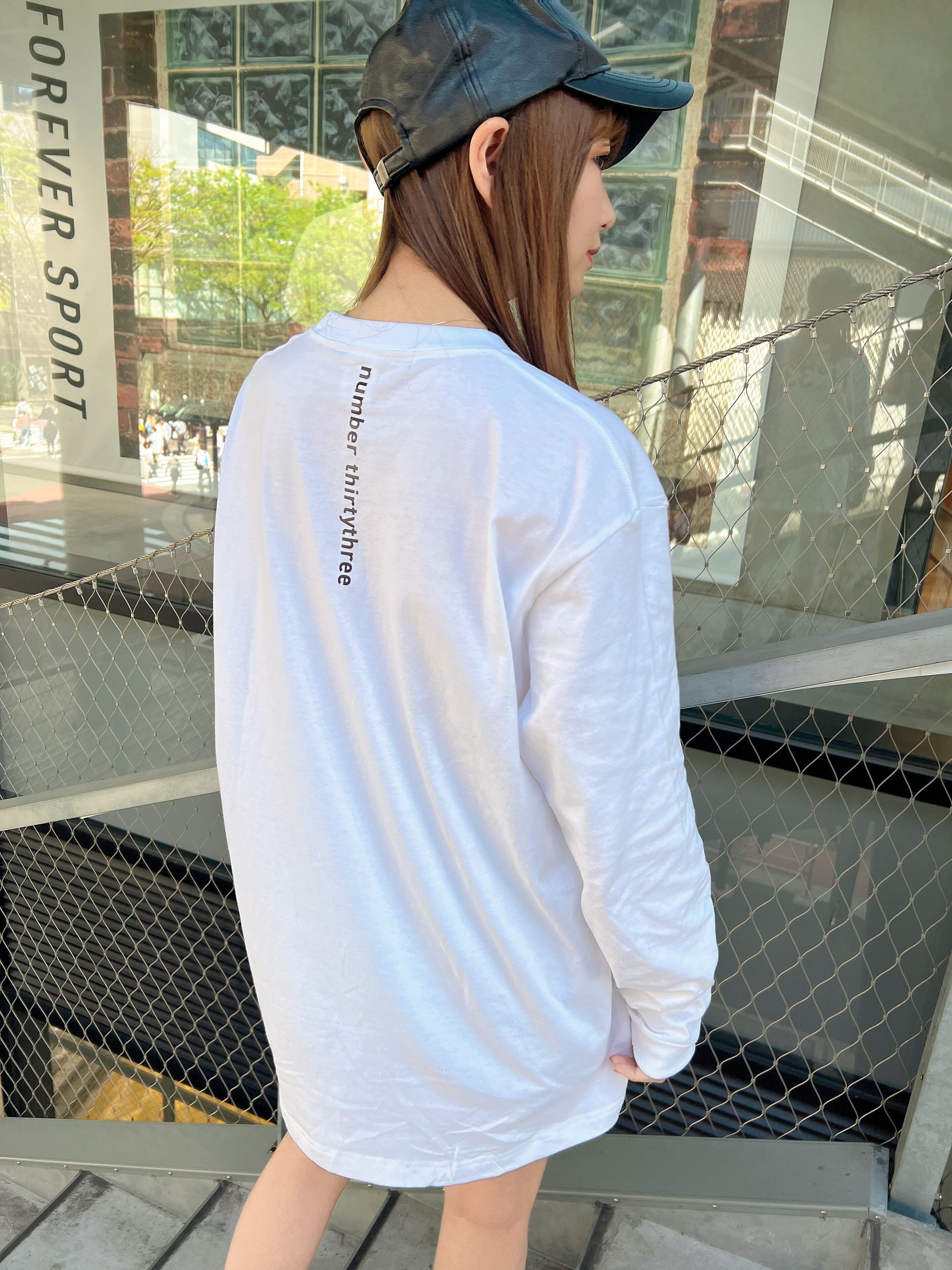 N°33ロングスリーブTシャツ (WHITE・白) | NUMBER33 (ナンバーサーティ