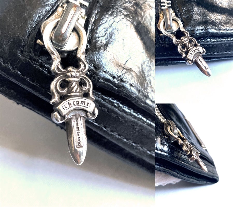 定価16万 名作 CHROME HEARTS クロムハーツ スクエアボタンビル