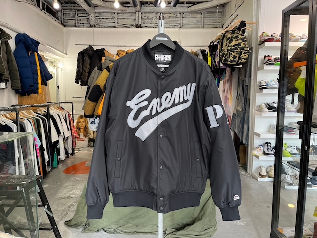 NEIGHBORHOOD × PUBLIC ENEMY × MAJESTIC BASEBALL JACKET BLACK LARGE 232FAMSN-JKM01 93744