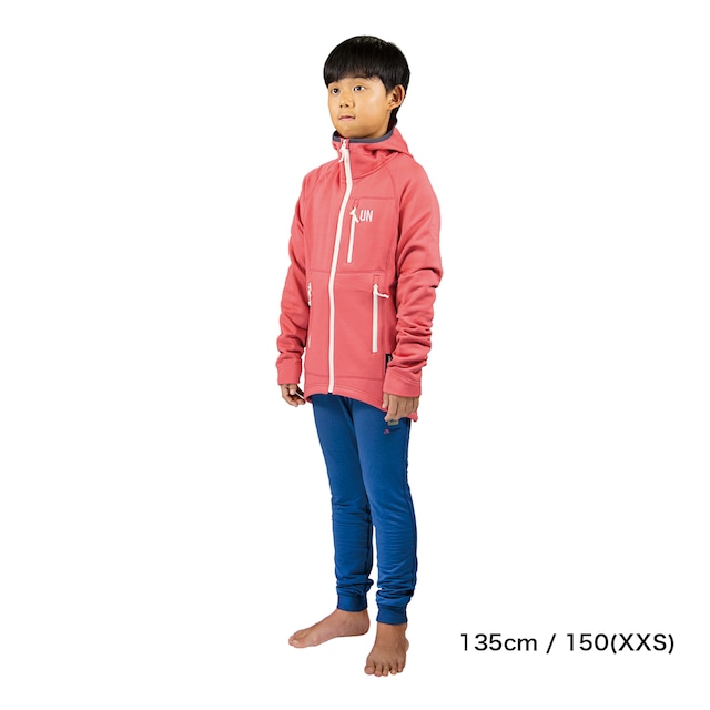 Kids 130 / UN3100 Mid weight fleece hoody / Navy