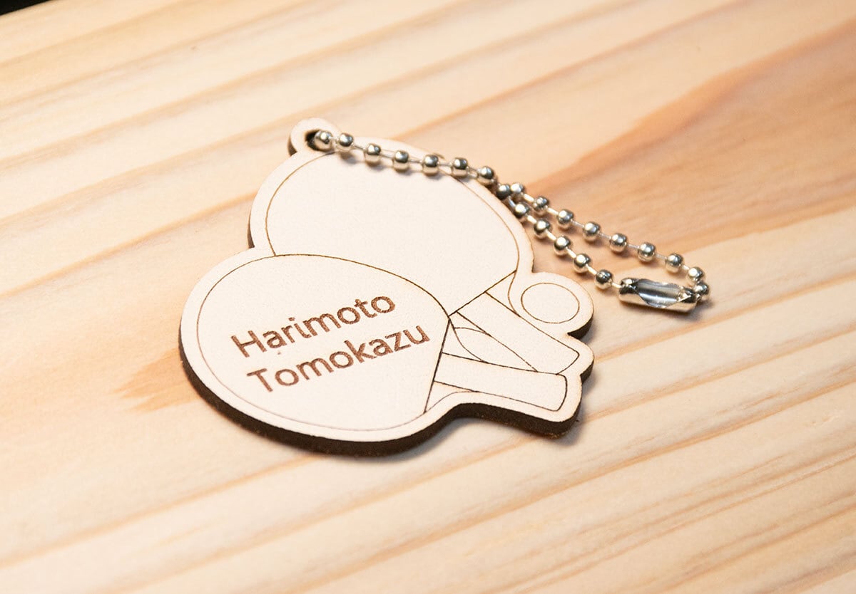 Nancy様■13個#卓球#キーホルダー#ラケット#レザー#ハンドメイド #名入 ハードレザーで作った卓球のラケット型キーホルダー / 革鞄のHERZ