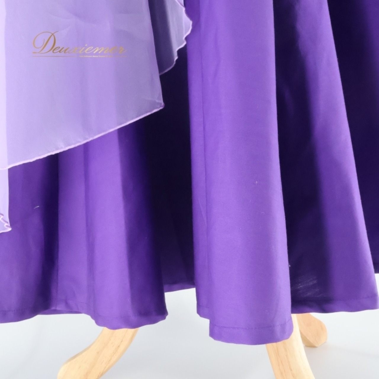 フラダンス 衣装 ワンピース ドレス アロハスタンダード パープル系 ALOHA STANDARDS 日本製 ワントーン チュール 透け感 シンプル 無地 アシンメトリー かわいい 華やか 鮮やか 明るい おしゃれ ハワイアン アロハ フラ ダンス レッスン