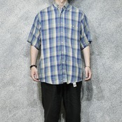 Eddie Bauer madras check button down shirt