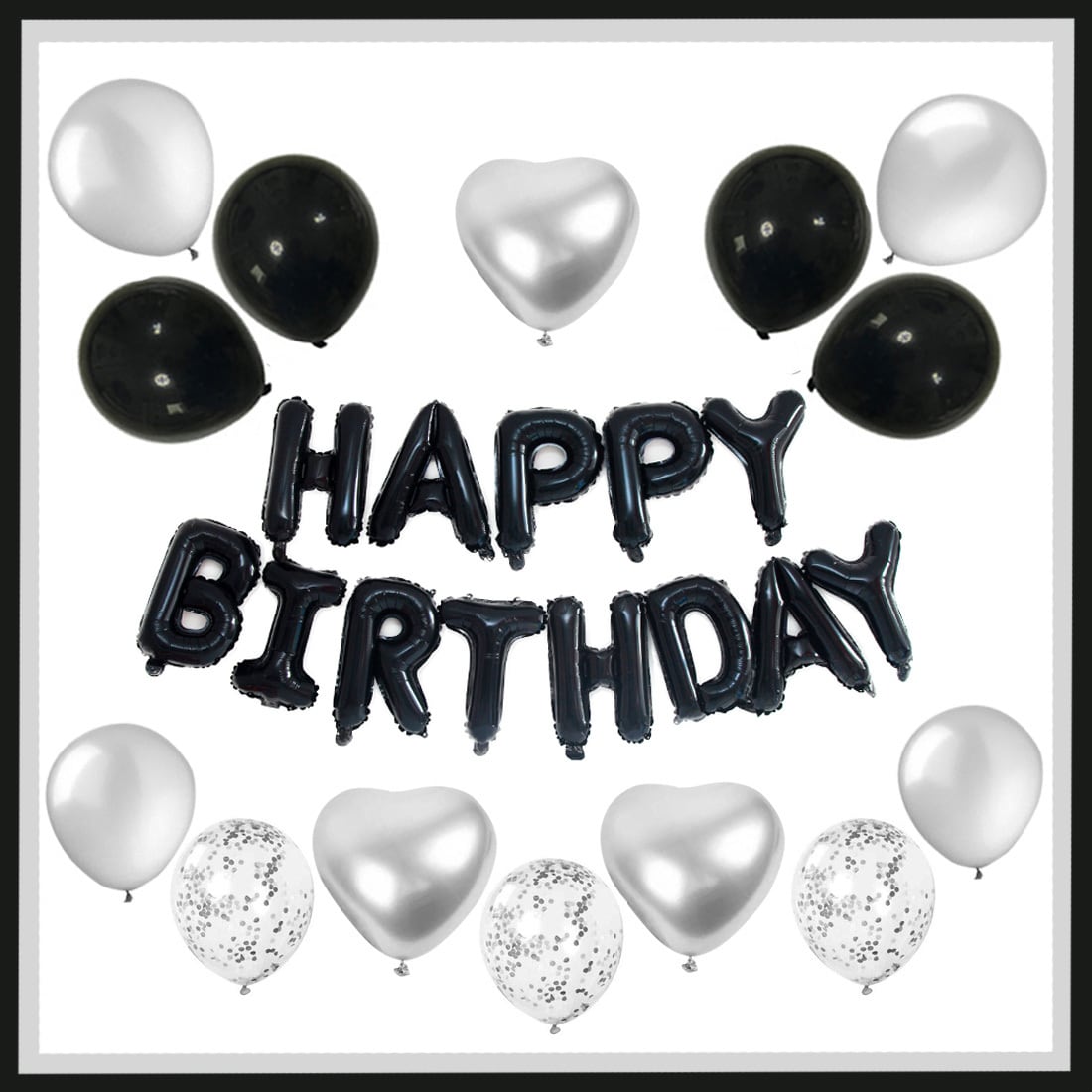 風船 パーティー バルーン 誕生日 お祝い ブラック